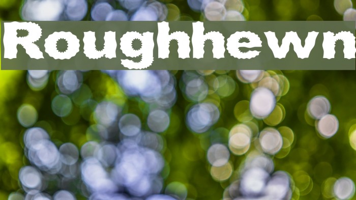 Roughhewn Font examples