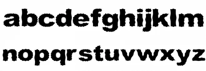 Roughhewn Caratteri MINUSCOLO
