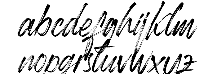 Roughmarker Font LOWERCASE