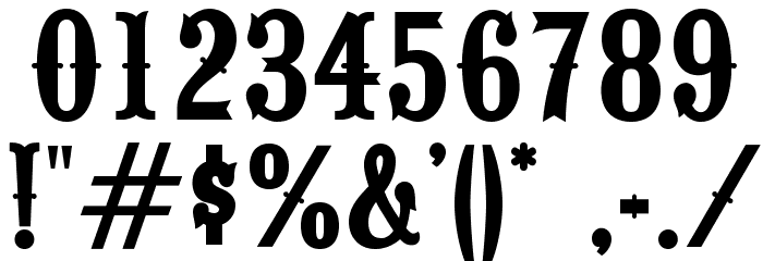 RouletteCapsOpti Font OTHER CHARS