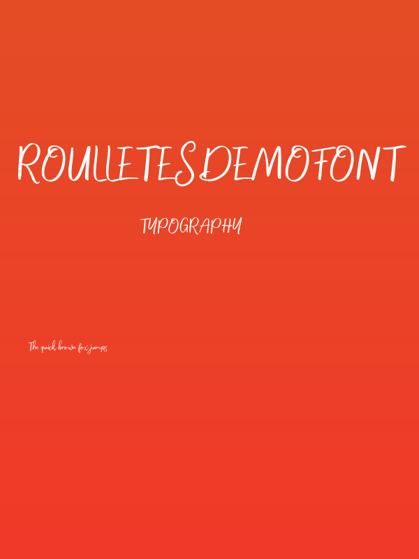RoulletesDemoFont Poster