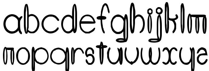 Round About Bold Font LOWERCASE