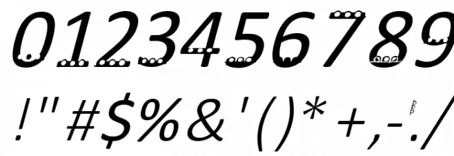 Round About Italics Font OTHER CHARS