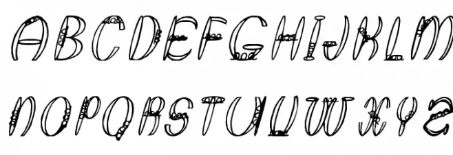 Round About Italics Шрифта ВЕРХНИЙ