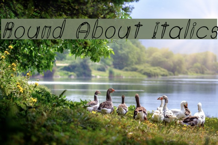 Round About Italics Example 1