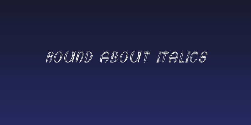 Round About Italics Social Header