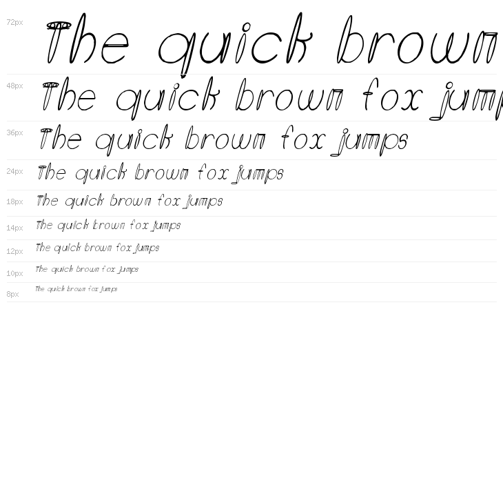 Round About Italics Waterfall