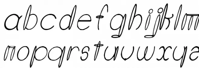 Round About Italics 字体 小写