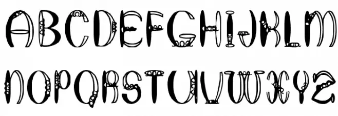 Round About Ratherish Schriftart Groß