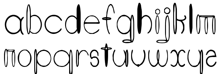 Round About Ratherish Font LOWERCASE
