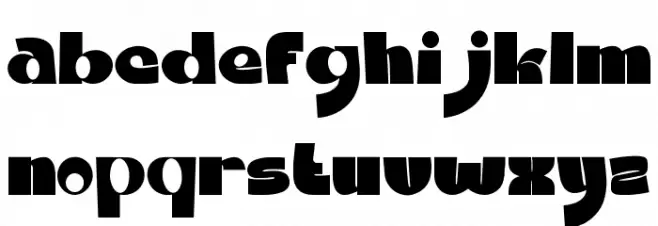 Round Block Schriftart Kleinbuchstaben