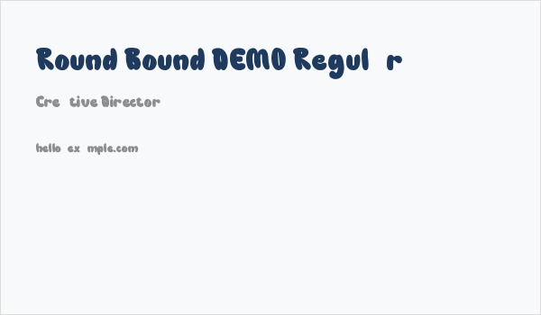 Round Bound DEMO Regular Business Card