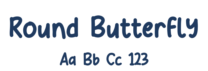 Round Butterfly Font Preview