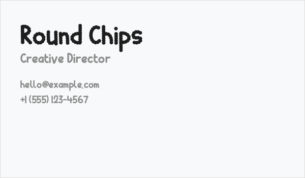 Round Chips Business Card
