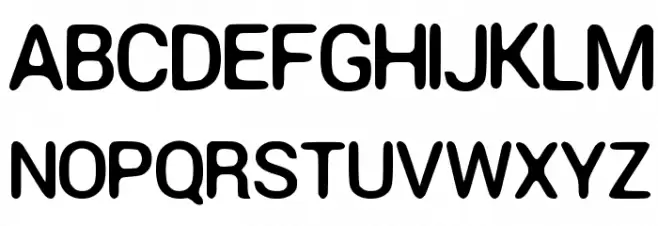 Round Corner Font Regular 字体 大写