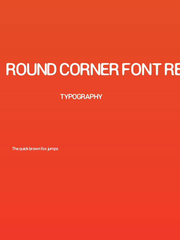 Round Corner Font Regular Poster
