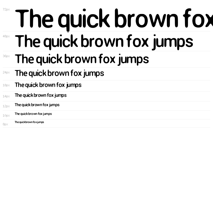 Round Corner Font Regular Waterfall