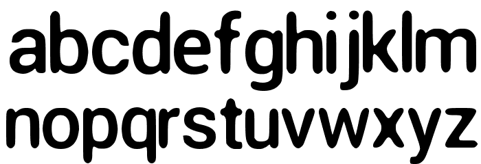 Round Corner Font Regular Font Litere mici
