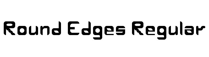 Round Edges Regular Font