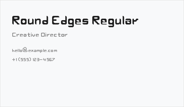 Round Edges Regular Business Card