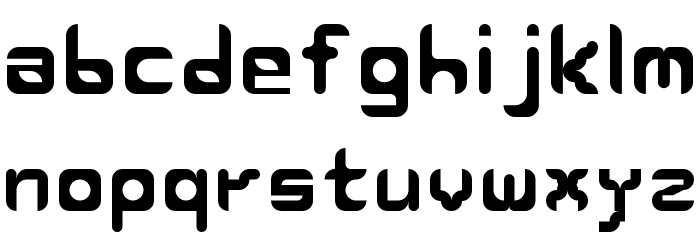 Round Edges Regular Font LOWERCASE