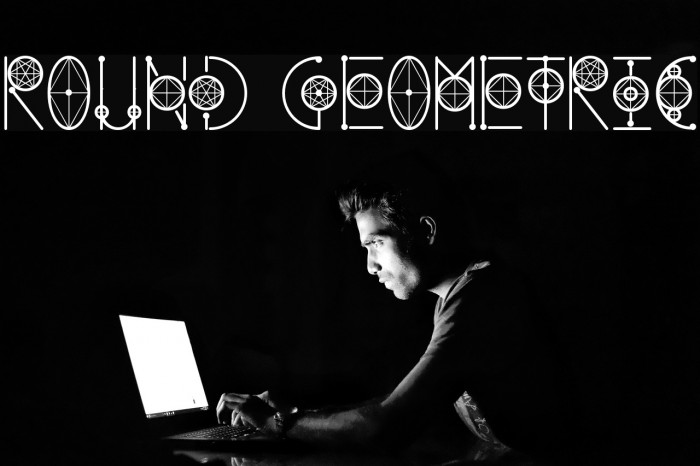 Round Geometric Font examples