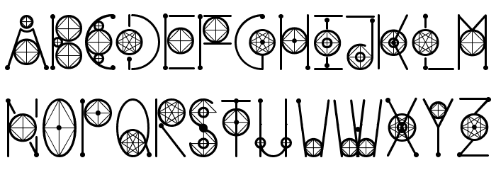 Round Geometric Font LOWERCASE