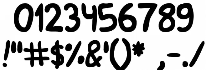 Round Irregularity Шрифта ДРУГИЕ символов