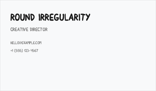 Round Irregularity Business Card