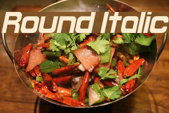 Round Italic Font examples