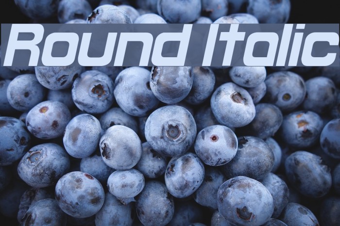 Round Italic Font examples