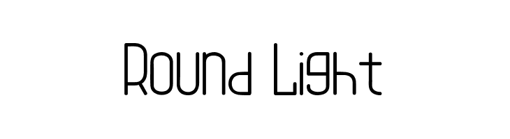 Round Light  Frei Schriftart Herunterladen