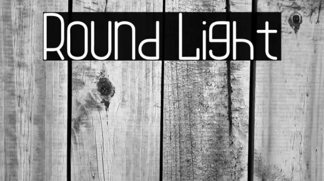 Round Light Font examples