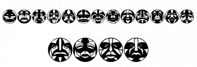 Round Masks Regular خط أحرف كبيرة