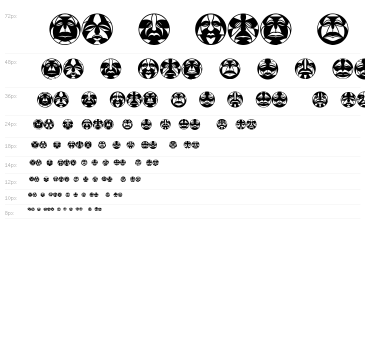 Round Masks Regular Waterfall