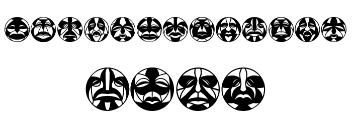Round Masks Regular Font LOWERCASE