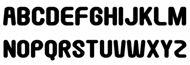 Round Pop Schriftart Groß