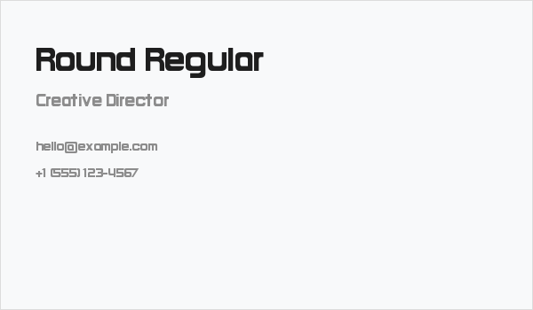 Round Regular Business Card