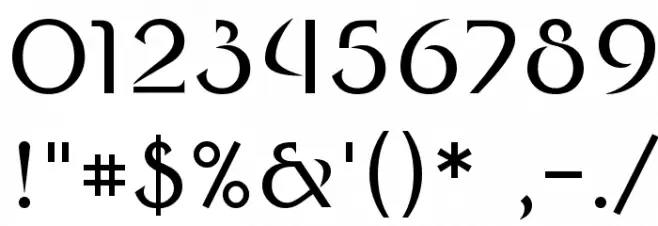 Round Style Deco Font OTHER CHARS