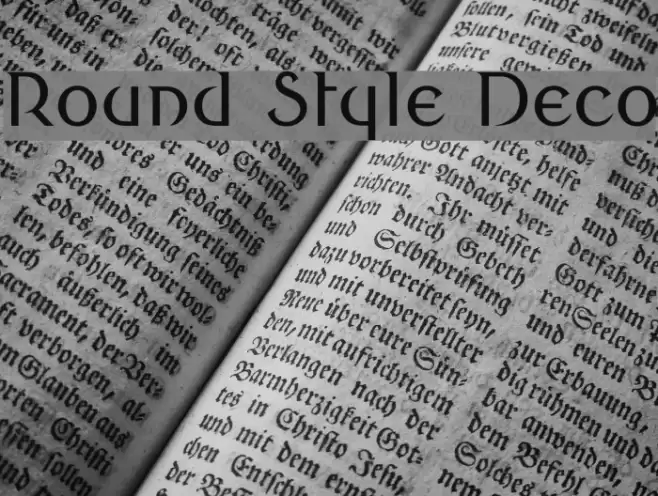 Round Style Deco Font examples