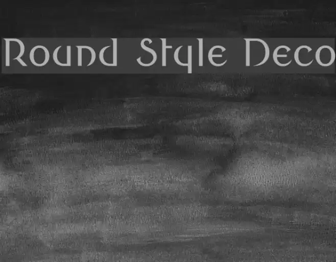 Round Style Deco Font examples