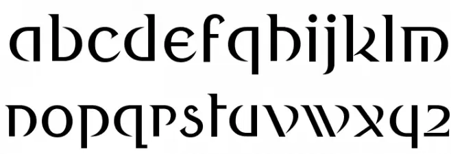 Round Style Deco 字体 小写