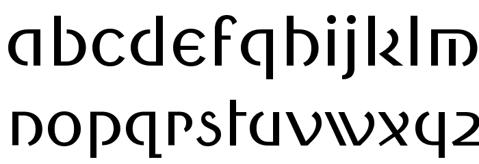 Round Style Middle Font LOWERCASE