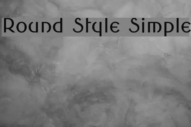 Round Style Simple Font examples