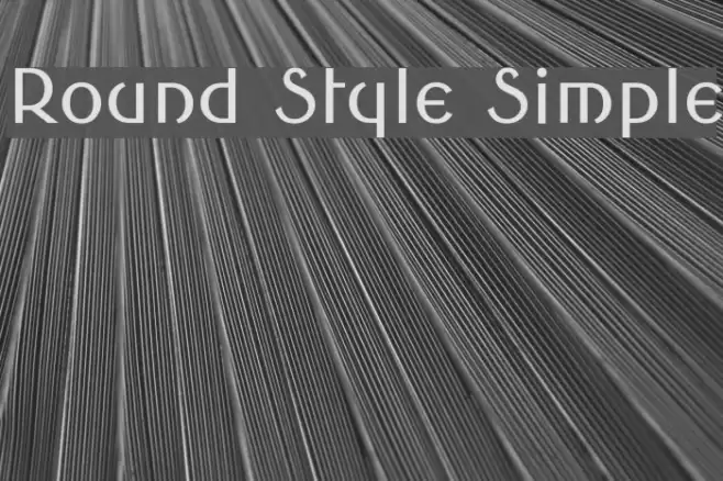Round Style Simple Font examples
