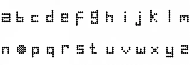 Round Tech Regular Font LOWERCASE