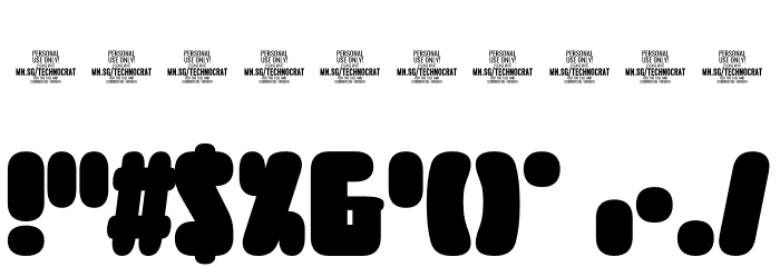 Round Technocrat PERSONAL Bold Font OTHER CHARS