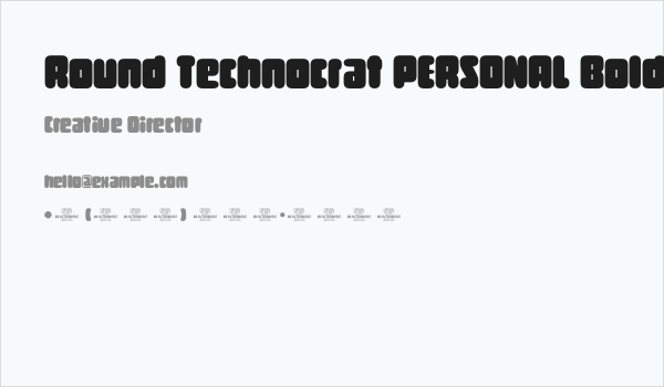 Round Technocrat PERSONAL Bold Business Card