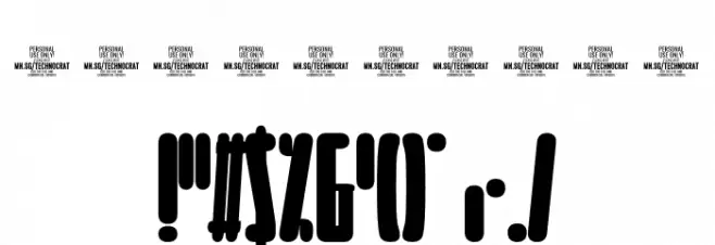Round Technocrat PERSONAL Light Font OTHER CHARS