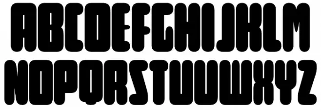 Round Technocrat PERSONAL Regular 字体 大写